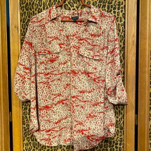 Madison Georgette Mix Animal Print Blouse Plus Sz1